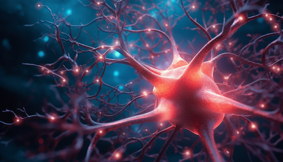 3D illustration of neurons